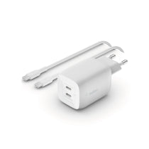BELKIN Charger 65W + USB-C Cable (2 USB-C) (White)